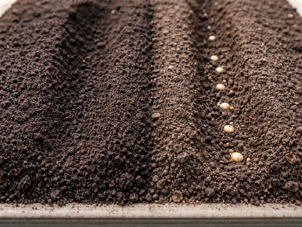 Comparaison simple: graines enfouies trop profondes vs graines à peine recouvertes, terre visible.