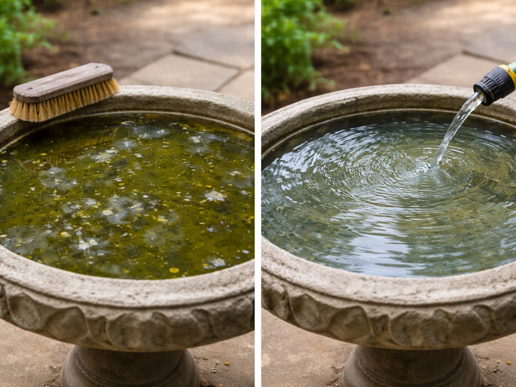 how to keep bird bath from turning green