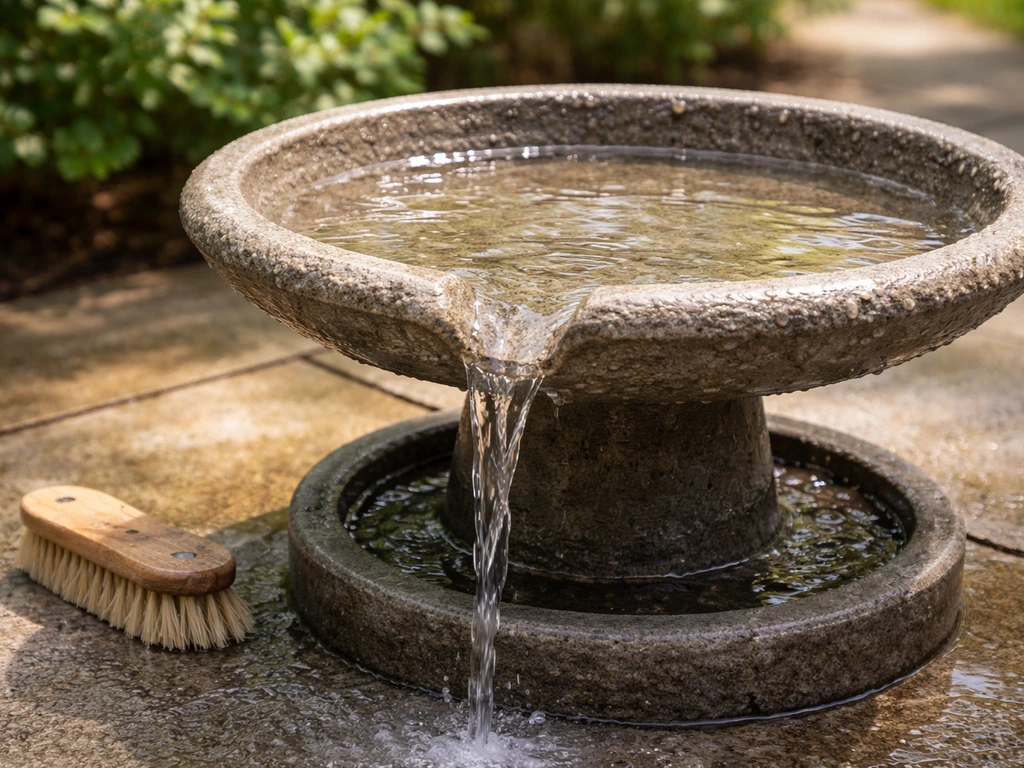 how keep bird bath clean