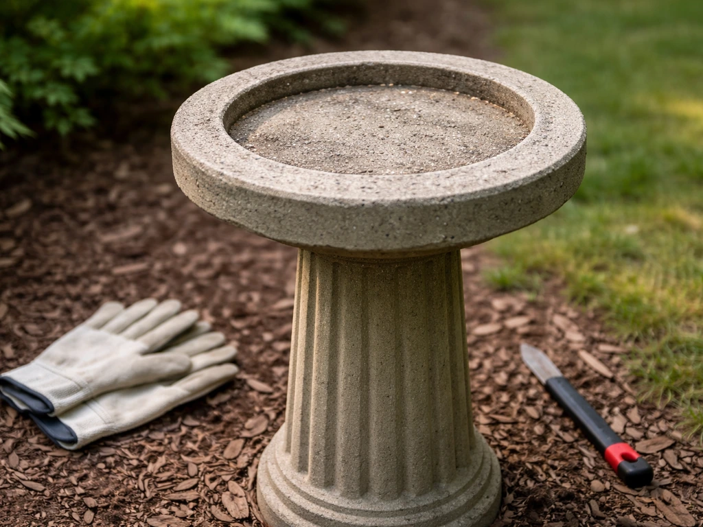 bird bath concrete top