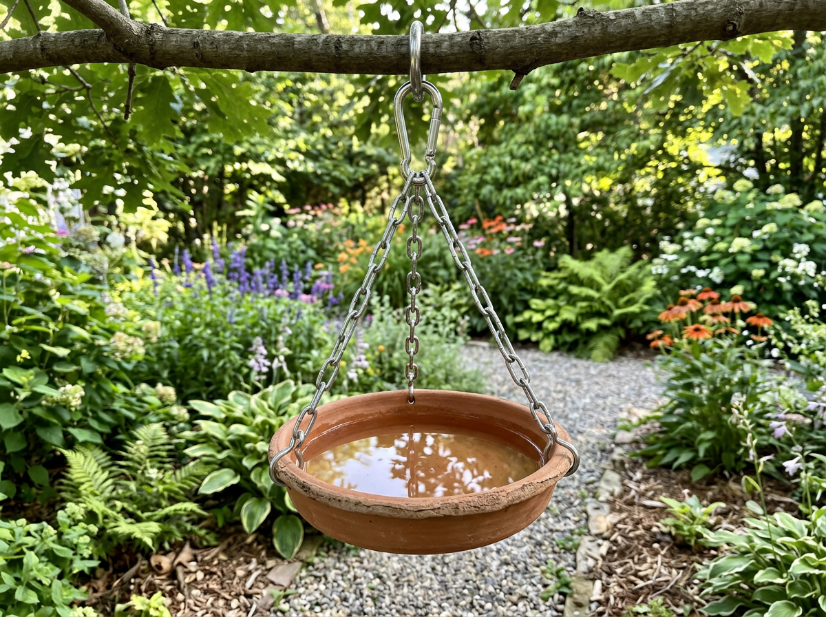 How to Make and Hang a Bird Bath Step by Step