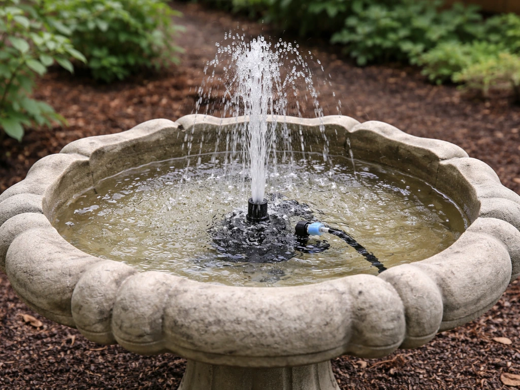 how to make a bird bath fountain