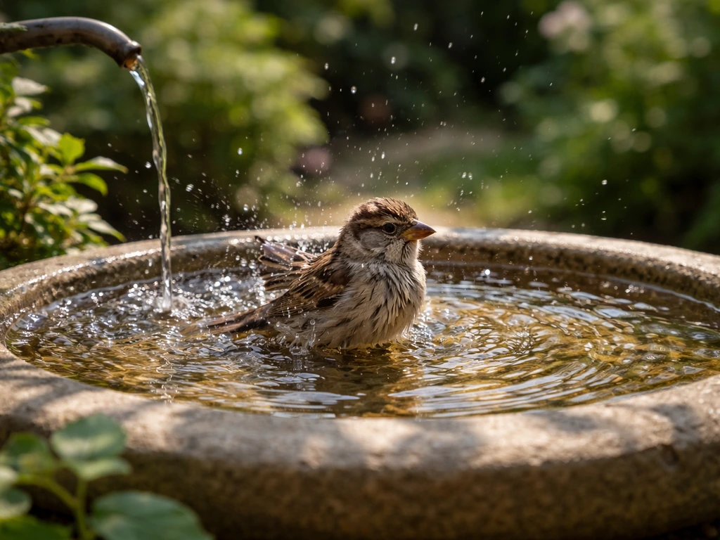 how to decorate bird bath