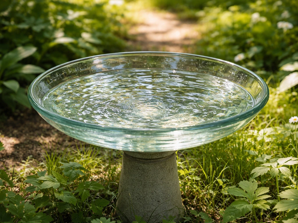 glass bird bath top