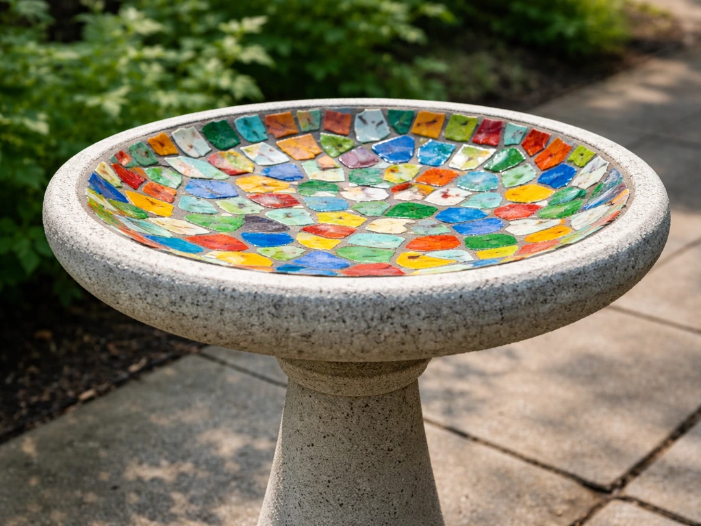 how to make mosaic bird bath
