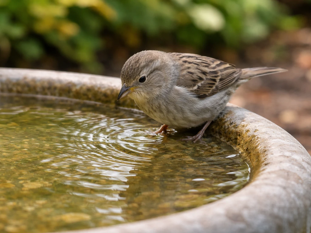 how deep should bird bath be