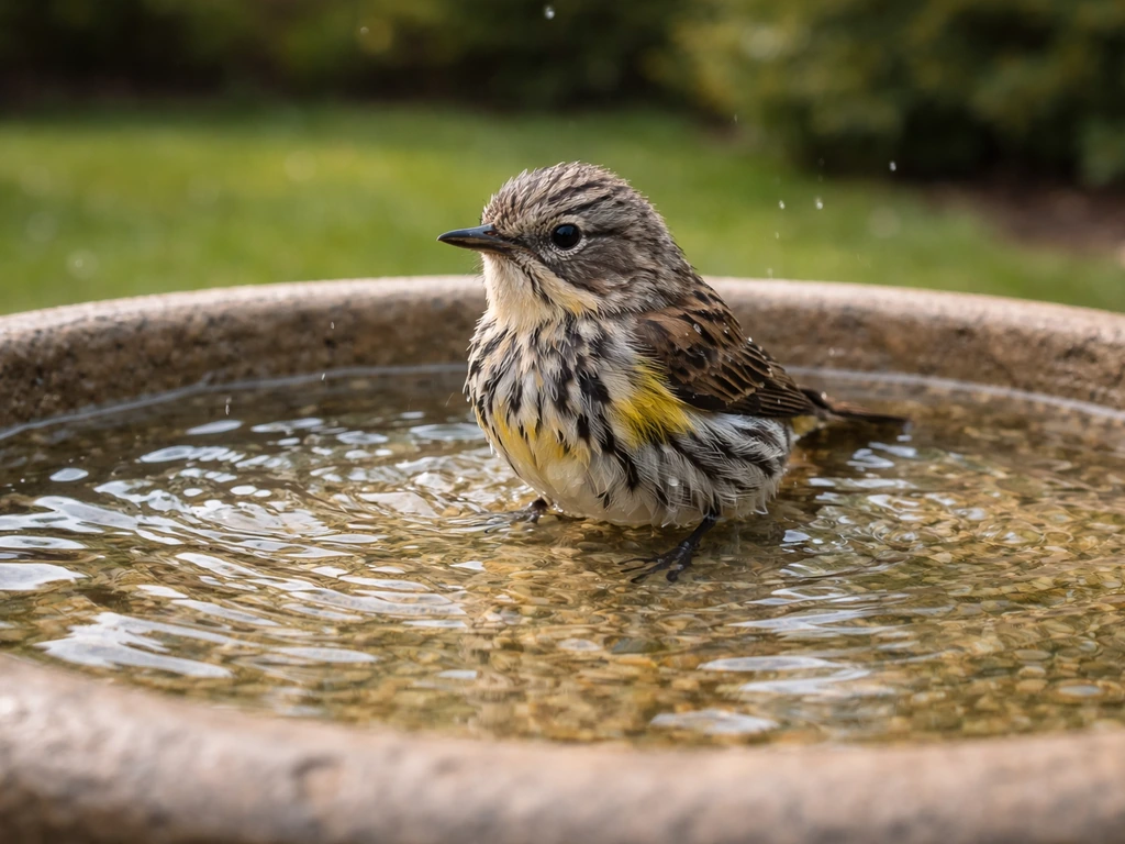 how deep should bird baths be