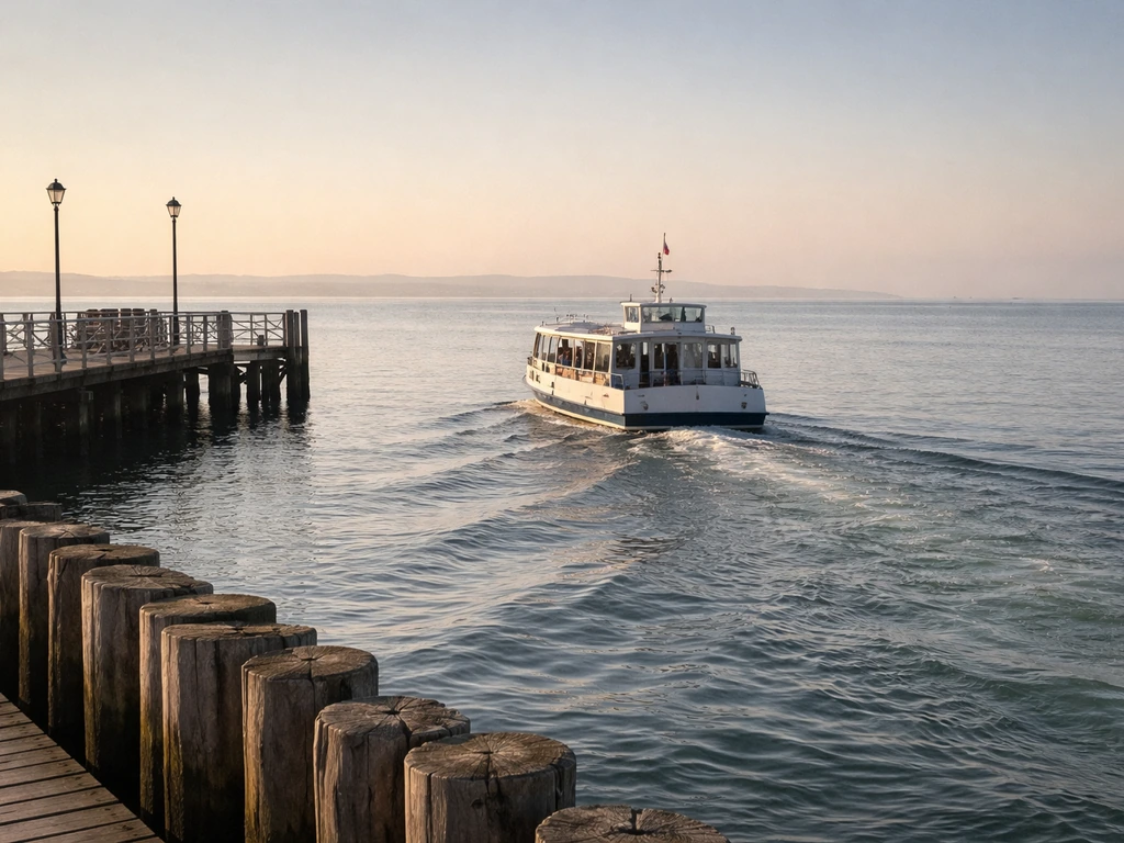 Navette maritime au départ de la jetée Thiers à Arcachon, cap vers Cap Ferret/Bélisaire