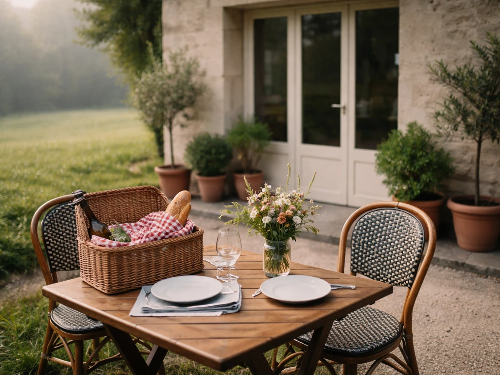Façade d’un petit restaurant à Limoges, table en terrasse et ambiance pique-nique en extérieur