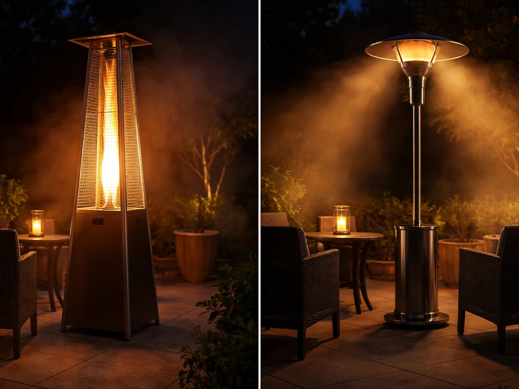 patio heater vs pyramid heater