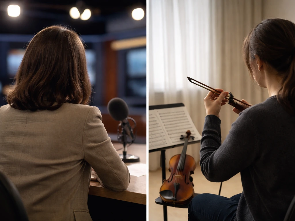 Split-screen photo: two anonymous scenes suggesting different identities behind a net worth claim.
