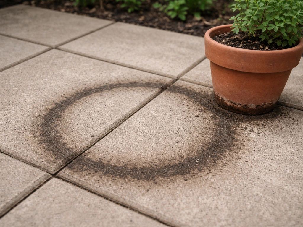 how to stop plant pots staining patio