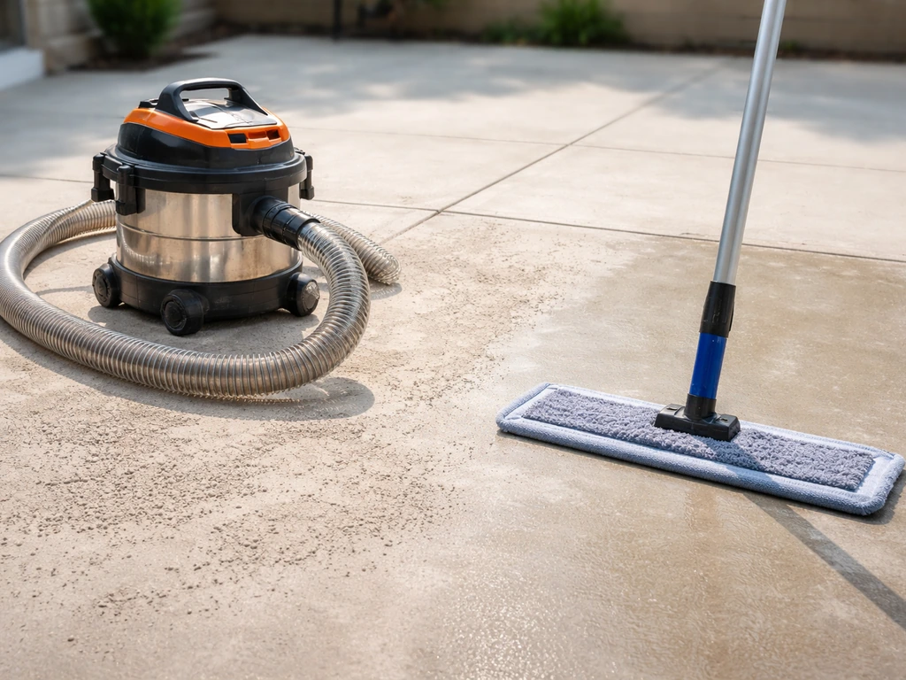 How to Get Rid of Concrete Dust on a Patio Safely