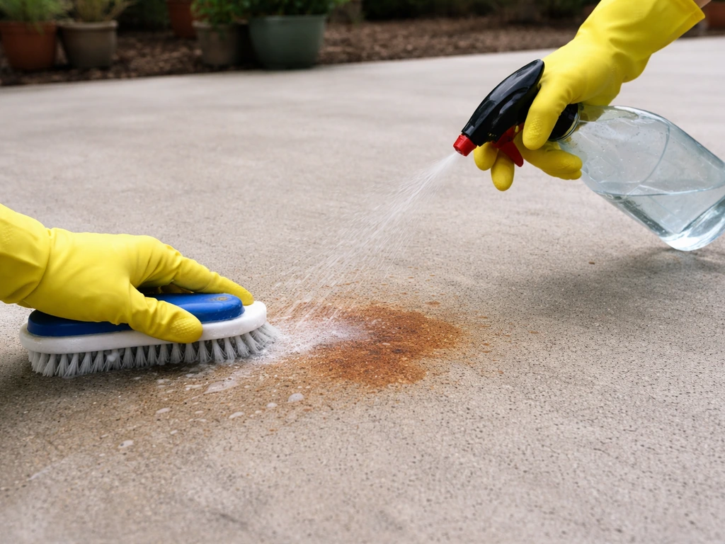 How to Get Rust Off a Concrete Patio: Step-by-Step