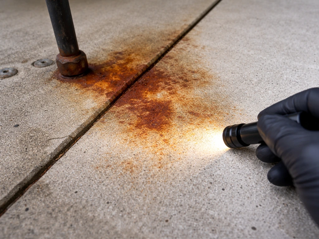 how to get rust out of concrete patio