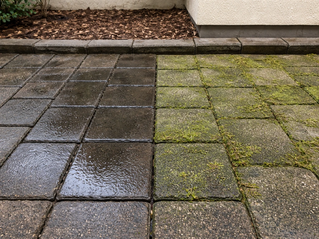 how to remove moss on patio