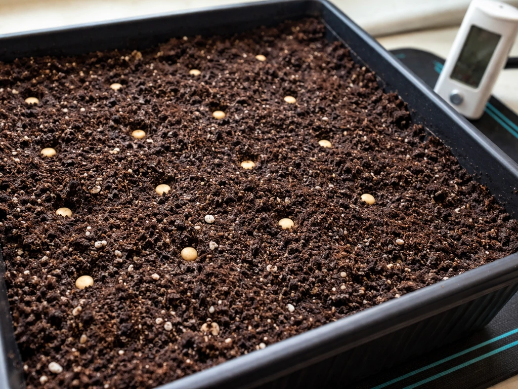 Marigold seeds still not sprouted after days, covered in seed-starting mix