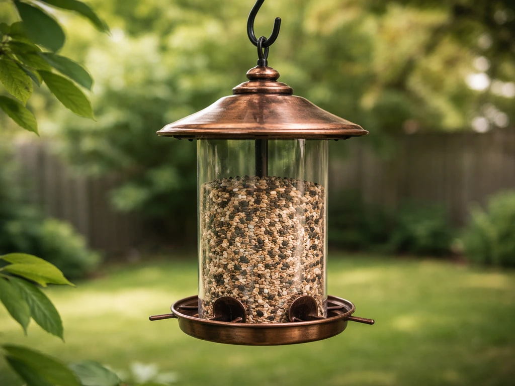 copper top bird feeders