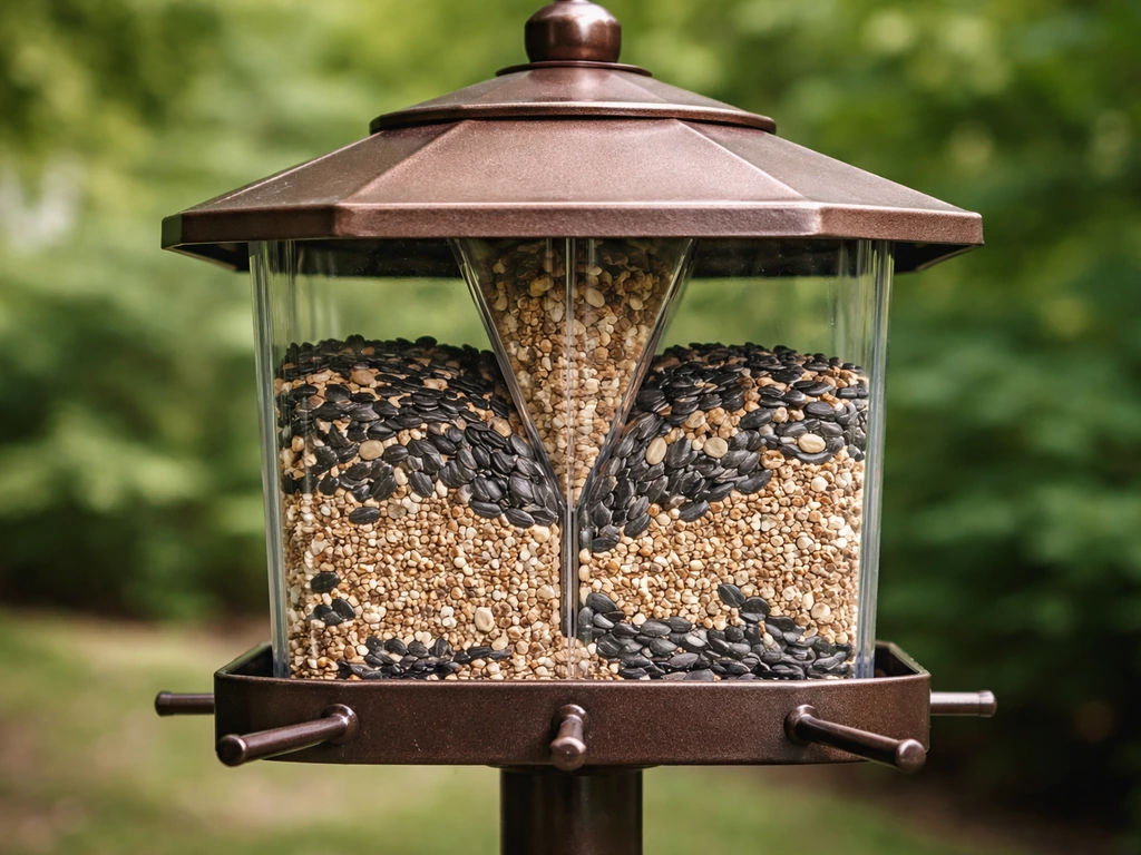 bird feeder with copper top