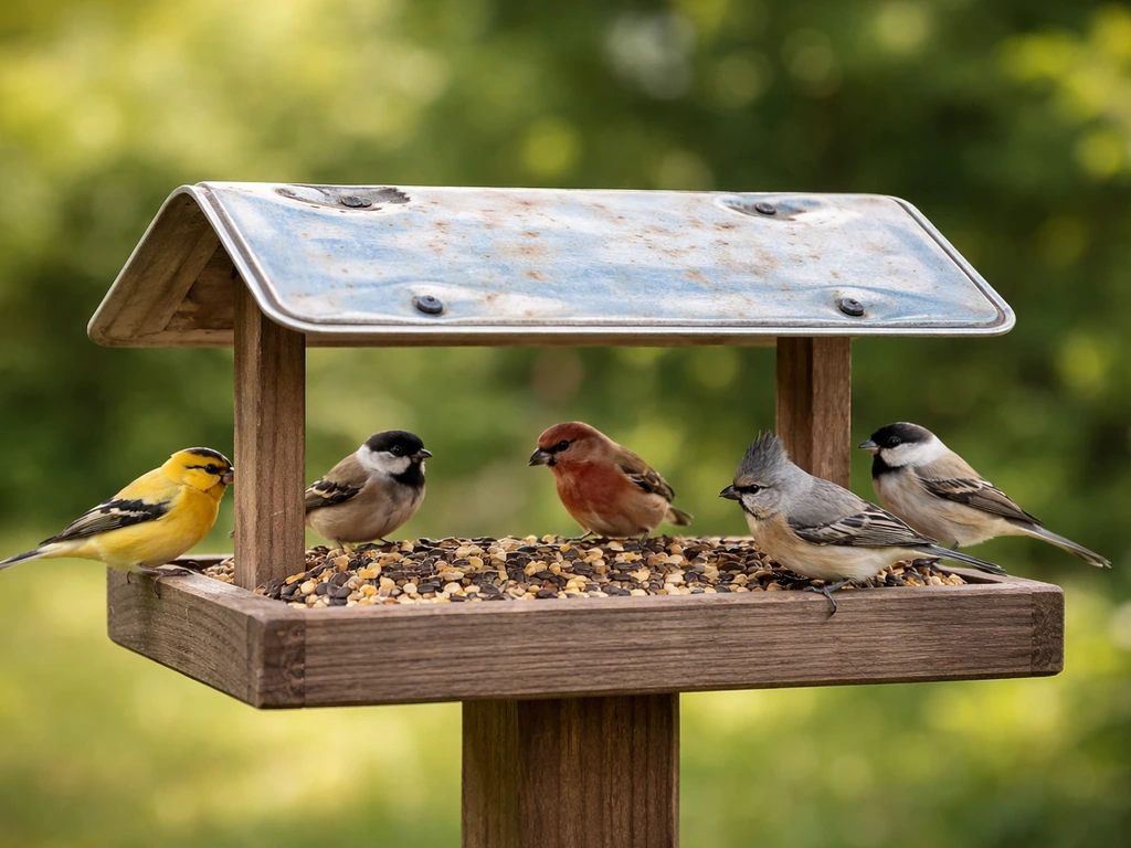license plate bird feeders