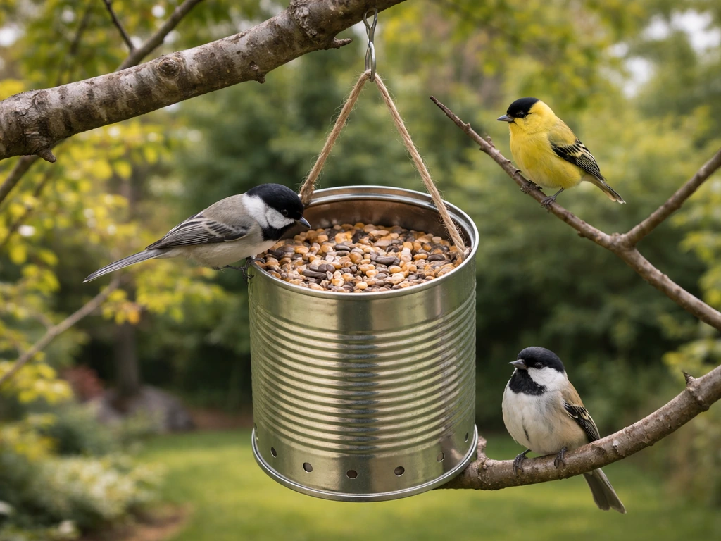 bird feeder tin can