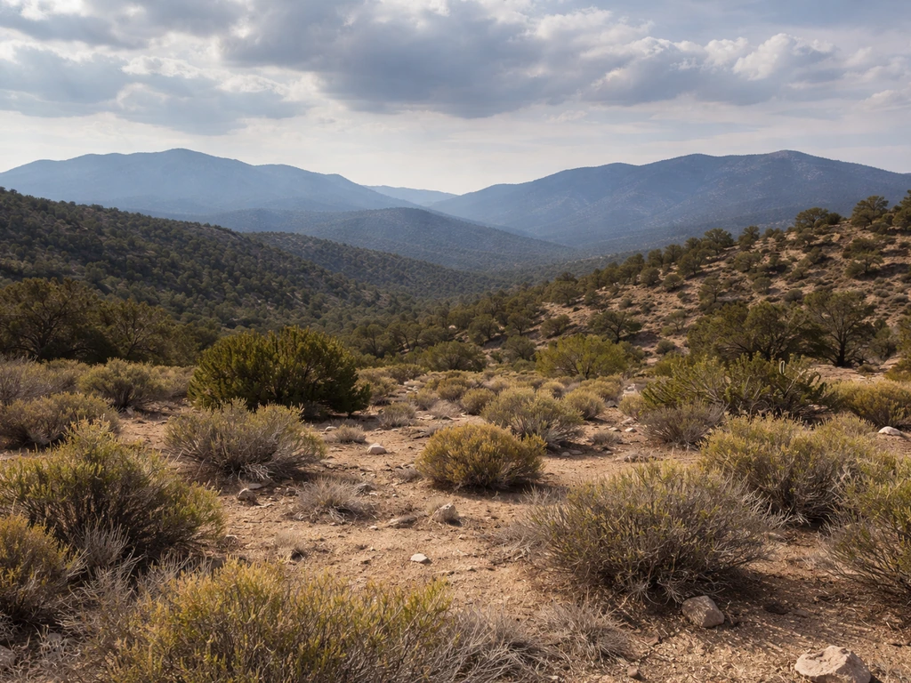 Arizona desert foreground contrasts with cooler higher-country mountains under one sky.