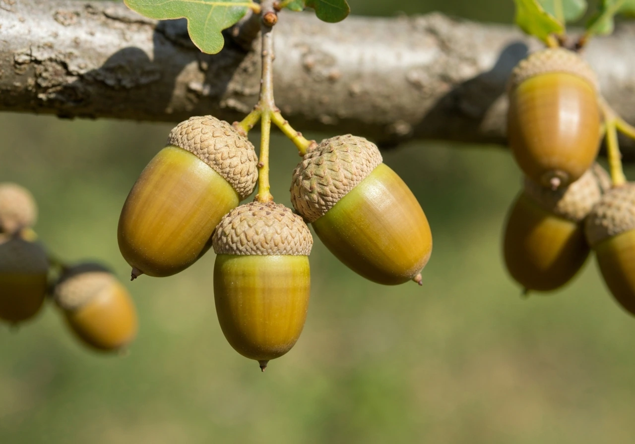 acorns grow on what tree