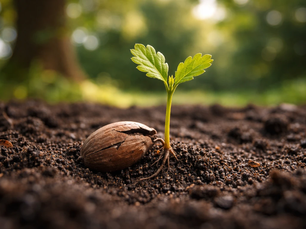 how does an acorn grow