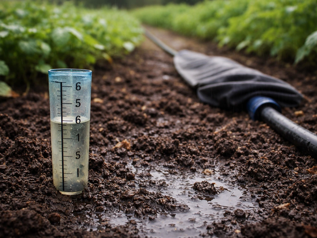Rainfall collection with rain gauge versus irrigation need