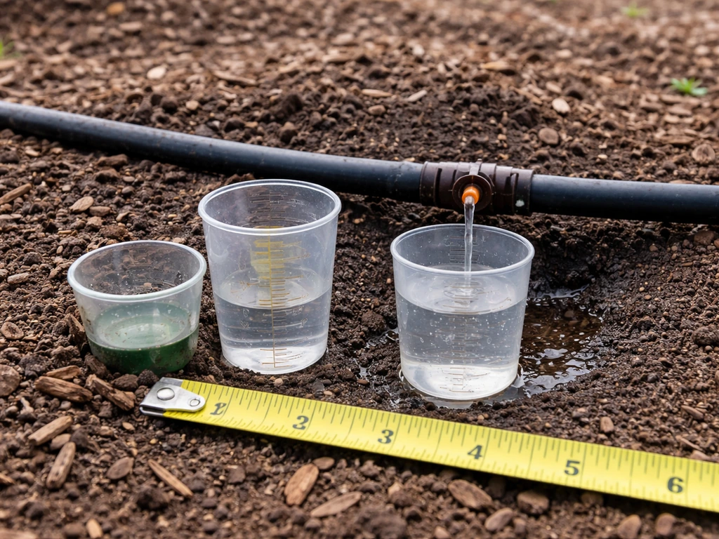 Soil moisture and irrigation context with a measuring device setup