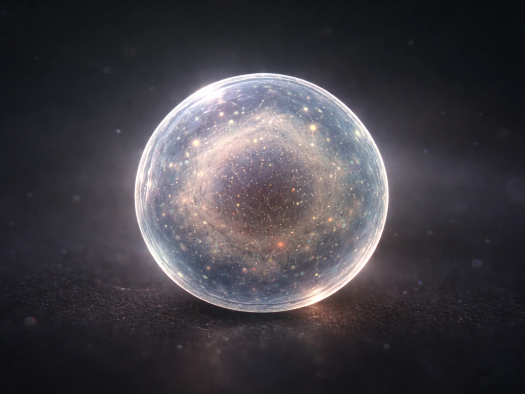 Microscopic view of a single cell in G1 expanding its cytoplasm with subtle organelle-like granules.