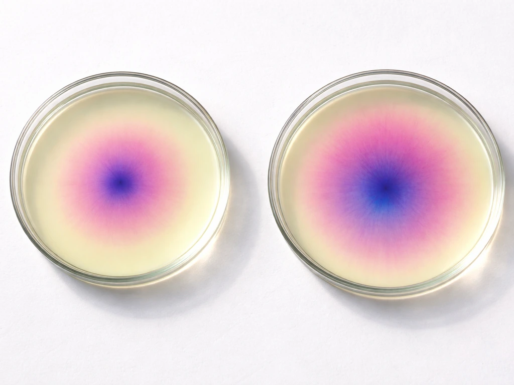 Hand model of morphogen diffusion: food coloring ring spreading in agar over time