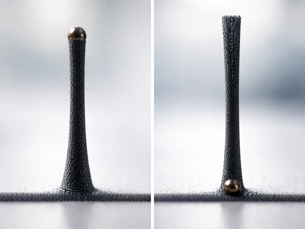 Microscope-like view of two carbon nanotube growth setups: tip-growth with catalyst at the tip, base-growth on the subst