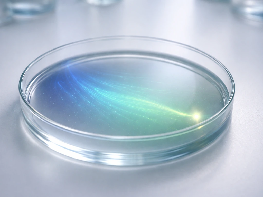 Fluorescent-like molecular gradients in a lab dish guiding a small neuron growth cone tip.