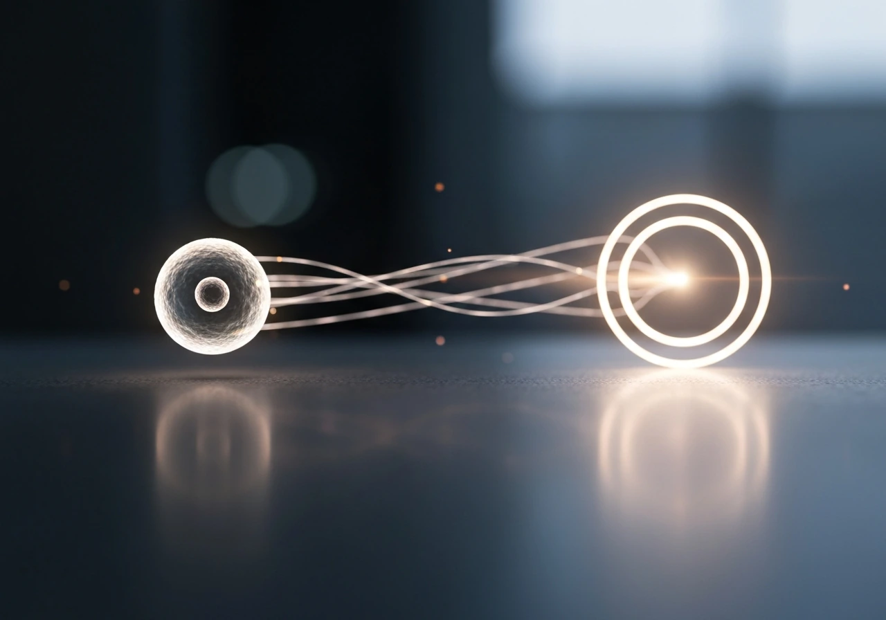 Minimal photo of a single illuminated pathway-like mechanism symbolizing growth signals pushing a cell cycle forward