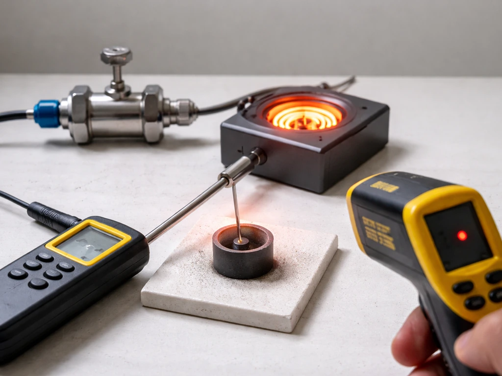 Lab setup with high-pressure hardware and heating element, highlighting hot vs cooler carbon sample conditions.