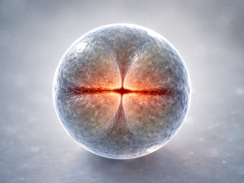 Micrograph-like cell dividing as a contractile actin–myosin ring constricts to split into two daughter cells.