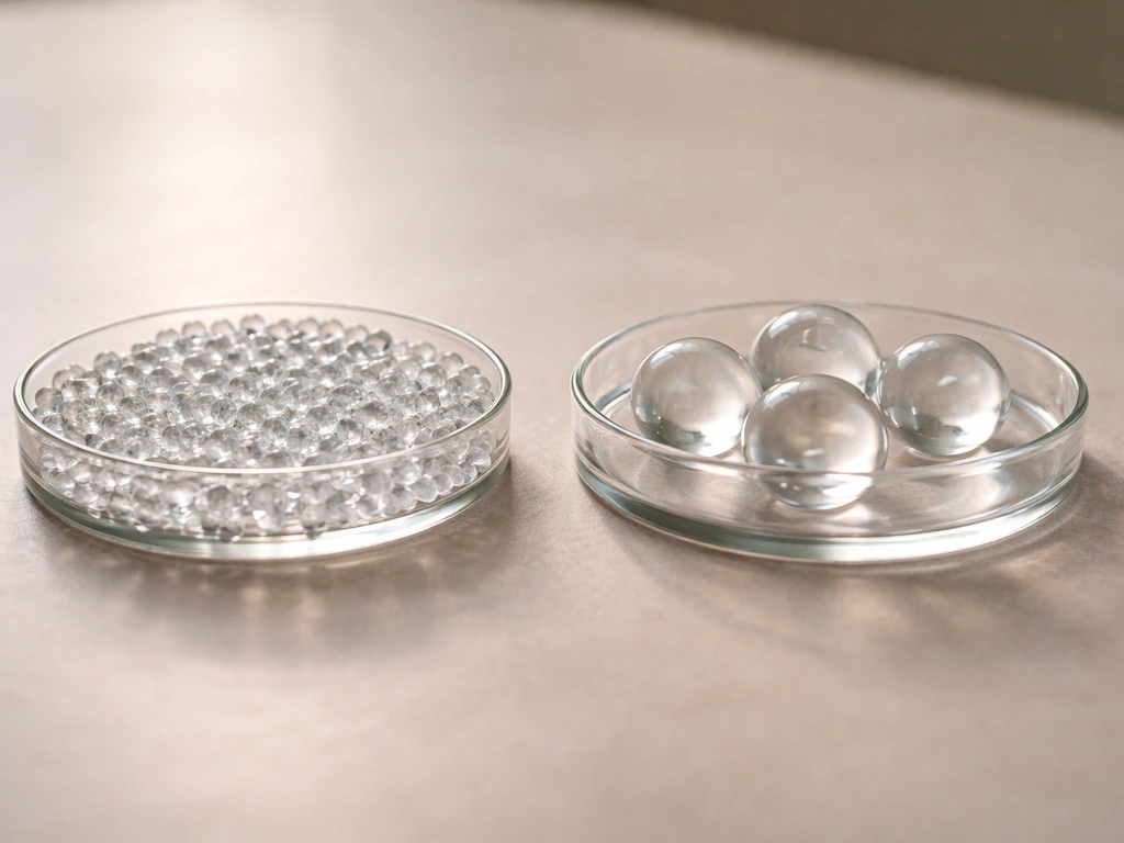 Minimal photo showing two simple growth concepts: many small cells vs fewer larger cells in a clean scene.