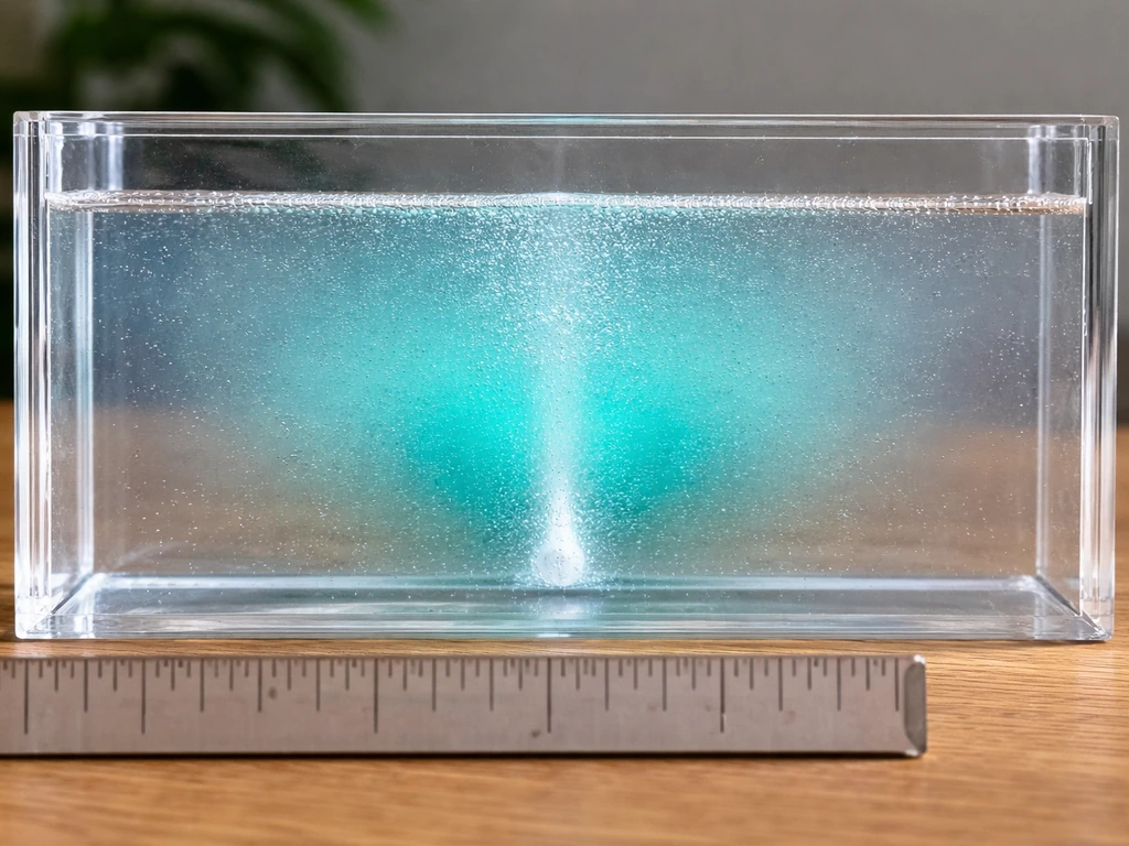 Side view of gel with a fading colored region showing diffusion limits