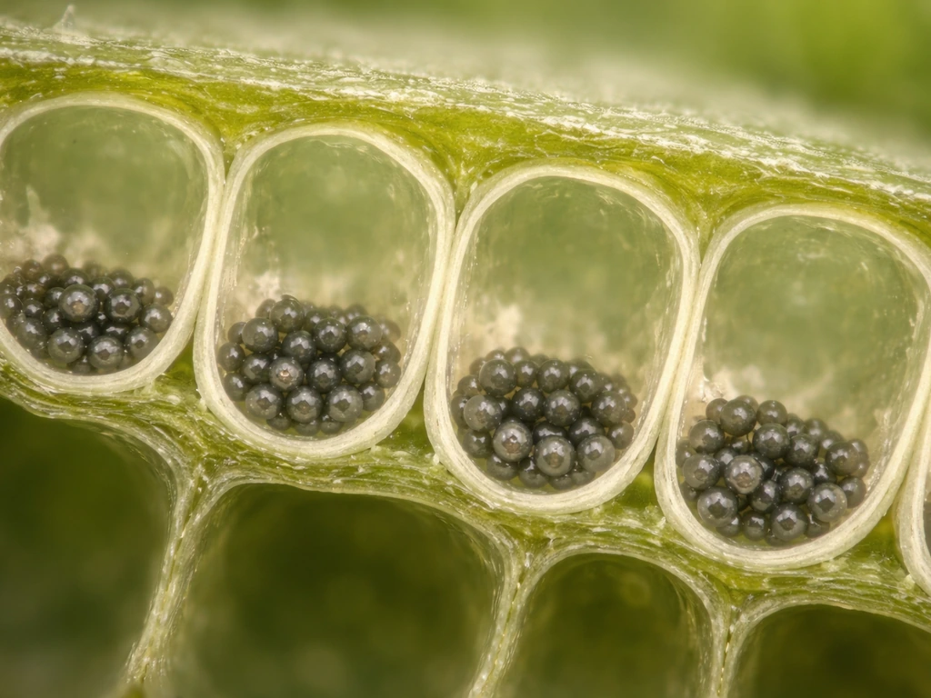 Macro cross-section of shoot statocytes with starch granules shifted downward to show gravity sensing.
