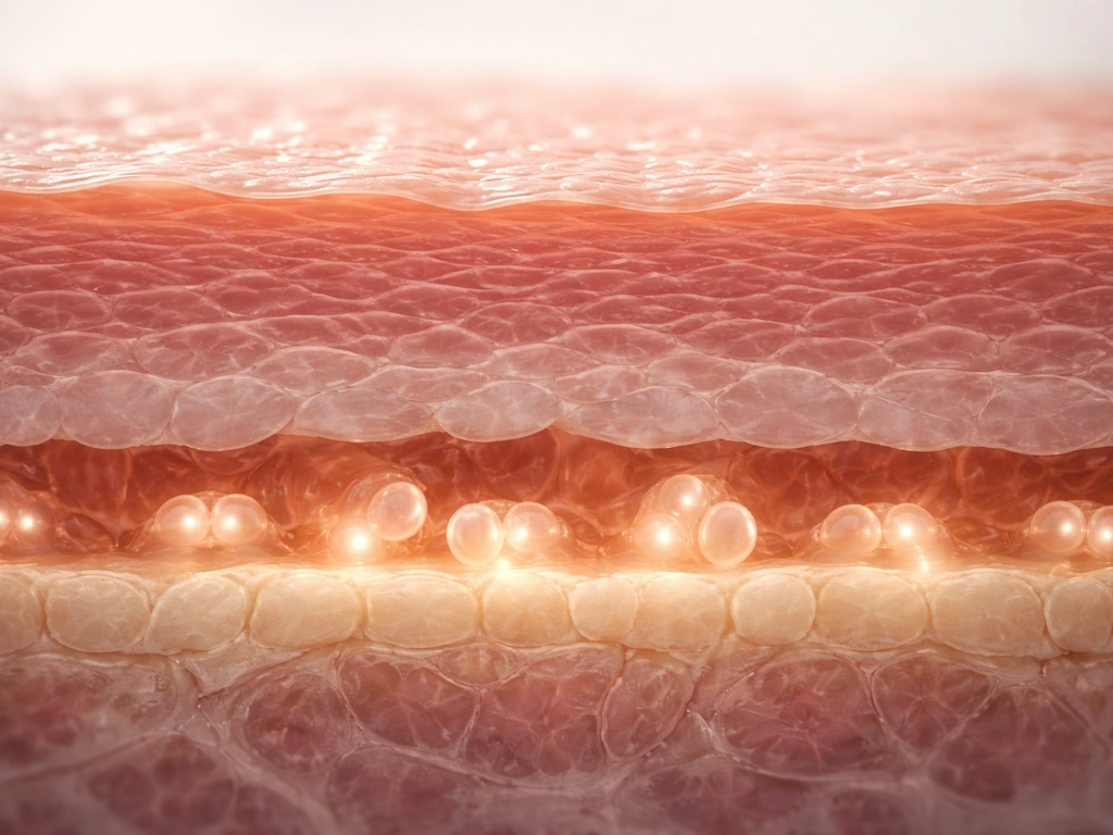 Photo-like cross-section of skin highlighting the basal layer where keratinocytes divide.