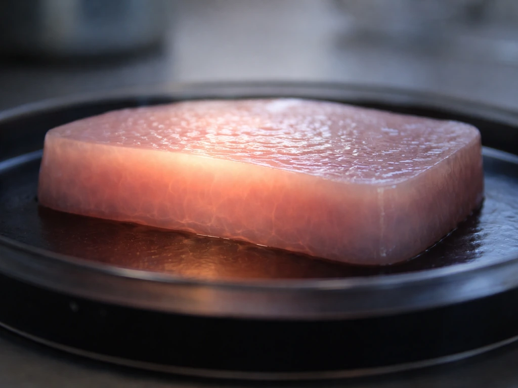 Translucent thick tissue sample with oxygen-like glow fading with depth, emphasizing diffusion limit.