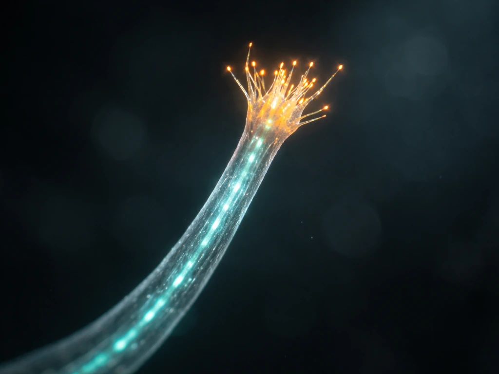 Microscopy view of a growing dendrite showing microtubules and actin filaments inside the shaft and at the tip.