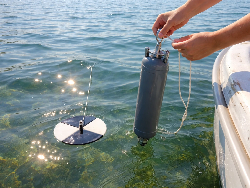Sampling phytoplankton in sunlit water using a sampling bottle and secchi disk