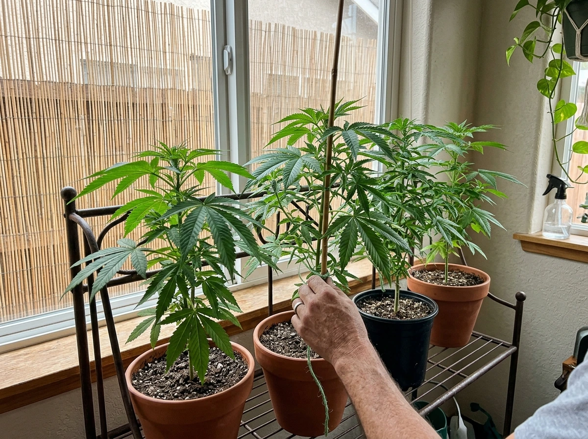 Cannabis plants in pots up to the tolerated personal-use limit