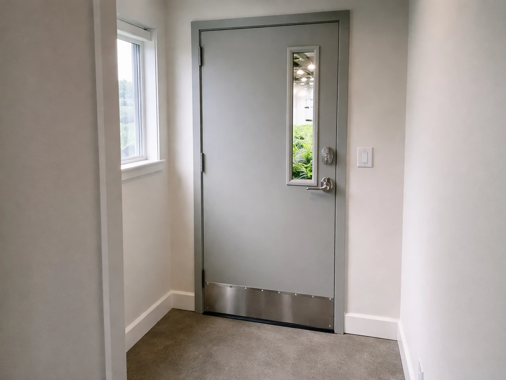 Locked indoor grow room inside a residential property in Oregon, showing secure, non-public compliance setup