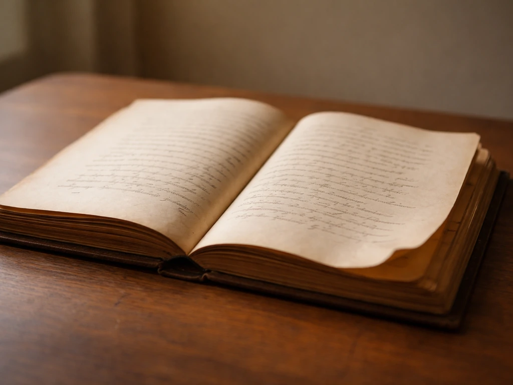 Open antique book on a wooden desk, softly lit, aged pages suggesting early 17th-century poetic text.