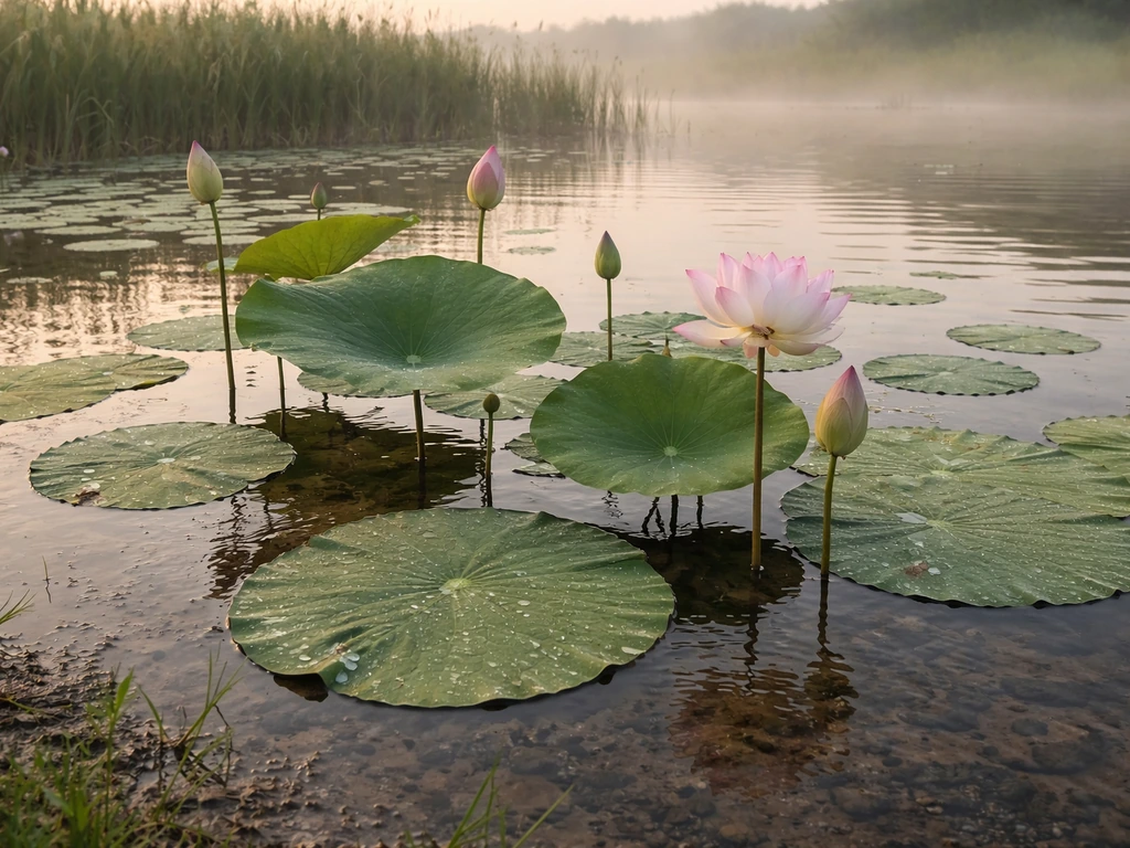 where does a lotus flower grow