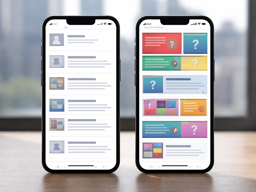 Minimal split-screen mock of publisher pages vs unverified net-worth aggregator pages on a desk.