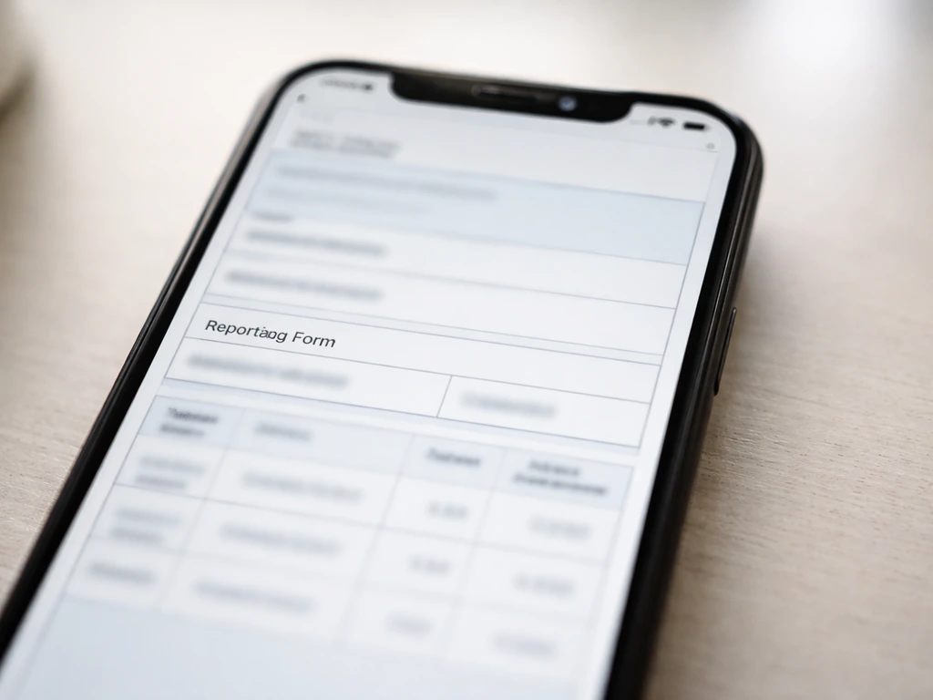 Close-up of an iPhone showing a blurred SEC EDGAR Form 4 page with insider transaction fields